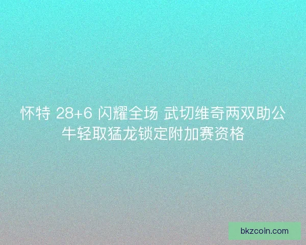 怀特 28+6 闪耀全场 武切维奇两双助公牛轻取猛龙锁定附加赛资格