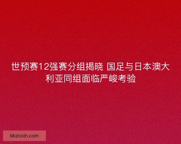 世预赛12强赛分组揭晓 国足与日本澳大利亚同组面临严峻考验 世预赛12强赛分组揭晓 国足与日本澳大利亚同组面临严峻考验